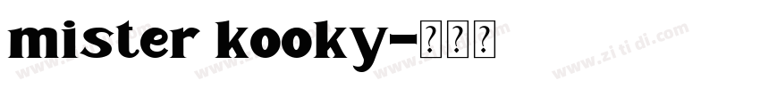 mister kooky字体转换